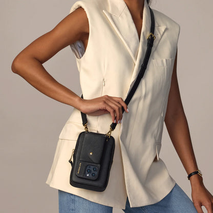 Large Expanded Pouch - Black/Gold