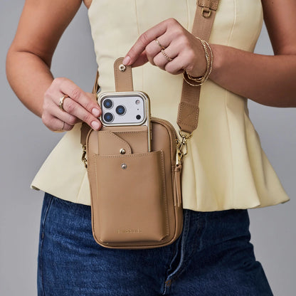 Dillon Bag - Tan/Gold