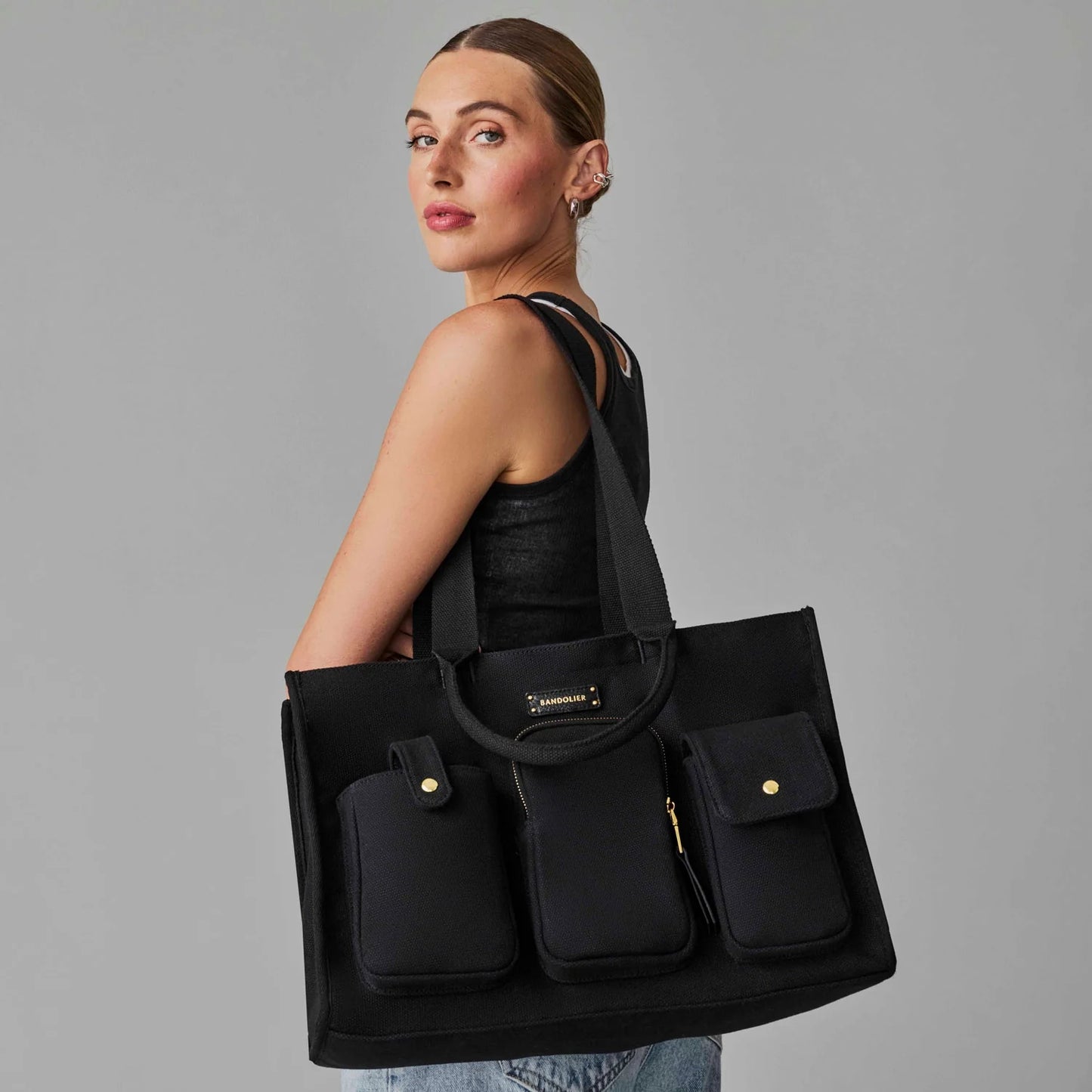 Dillon Carryall Tote  - Black/Gold