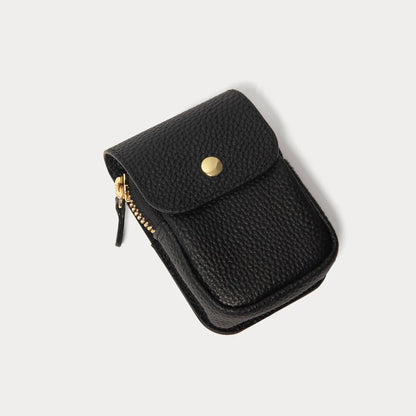 Remi Magnetic Zipper Pouch - Black/Gold