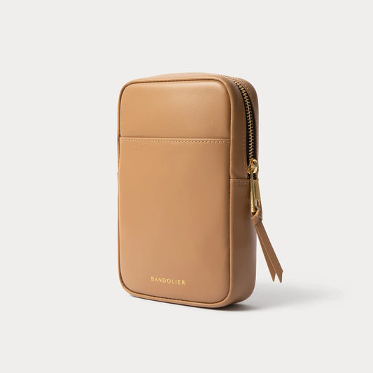 Large Expanded Pouch - Tan/Gold