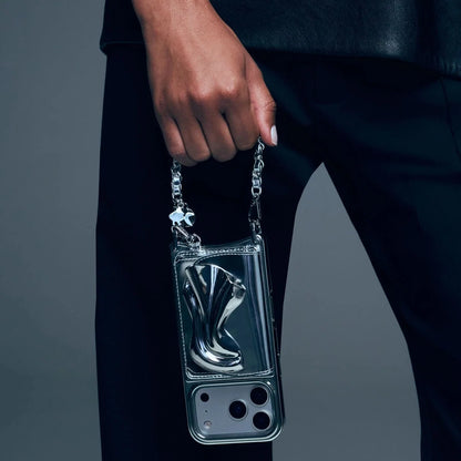 Kaia Wristlet Phone Case - Silver/Chrome Silver