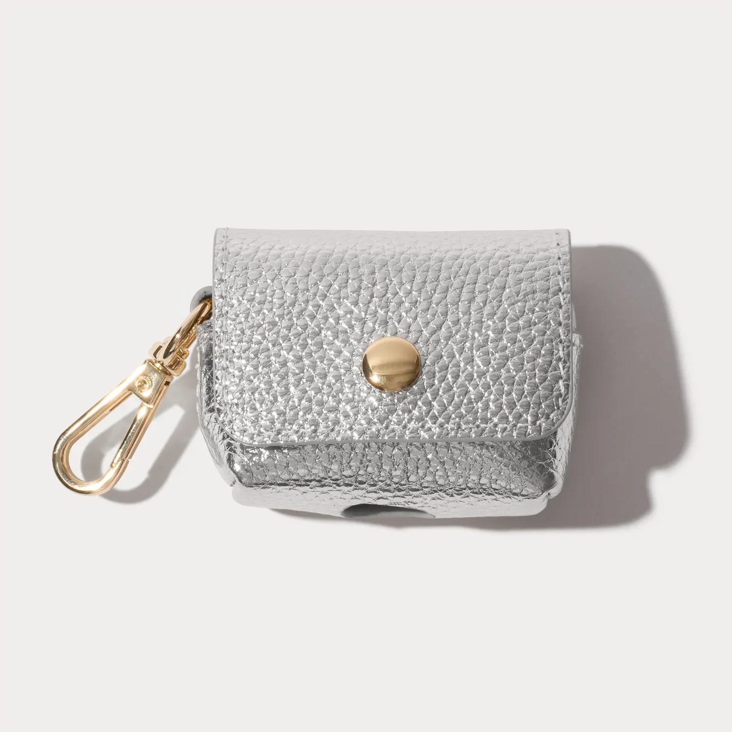 Avery AirPod Clip-On Pouch - Metallic Silver/Gold
