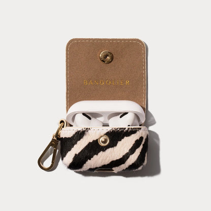 Avery AirPods Clip-On Pouch - Zebra/Gold