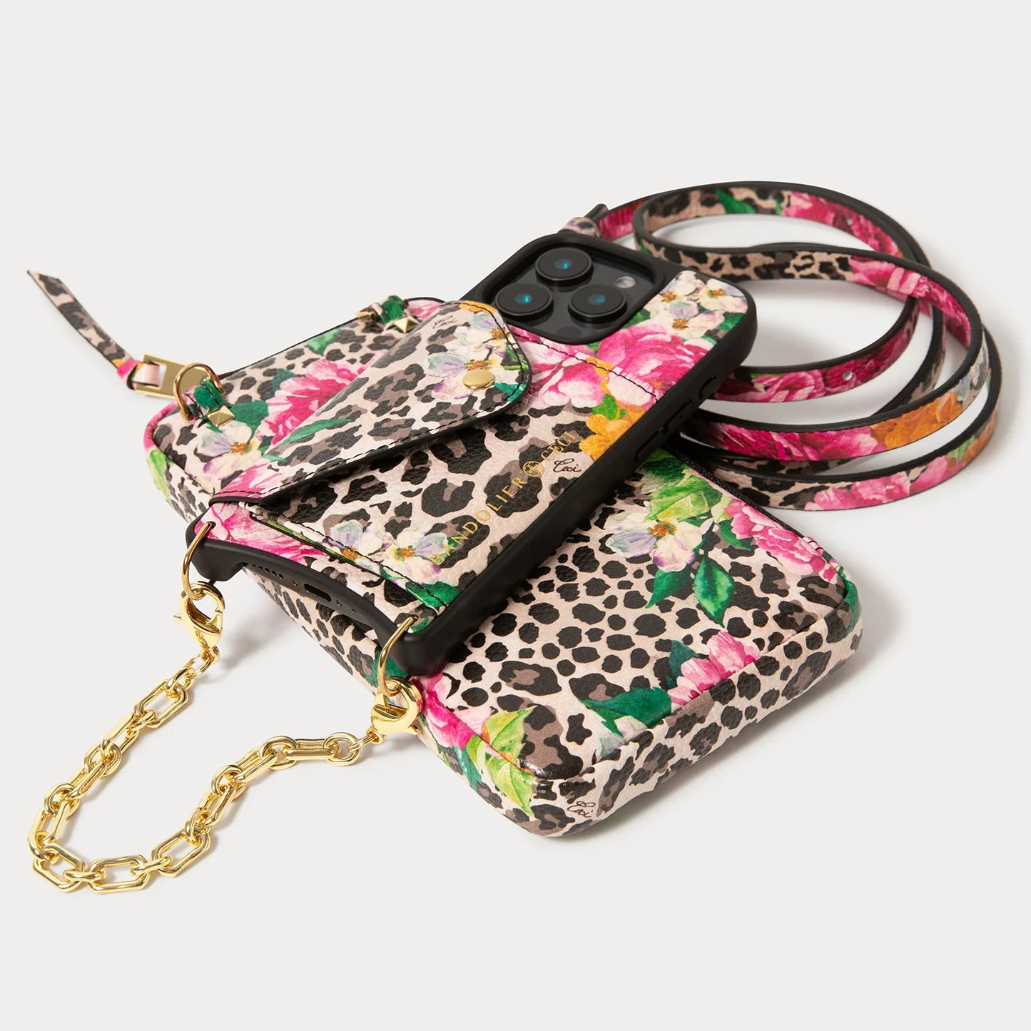 Valentina Duet Pouch Set - Ceci Cheetah/Gold