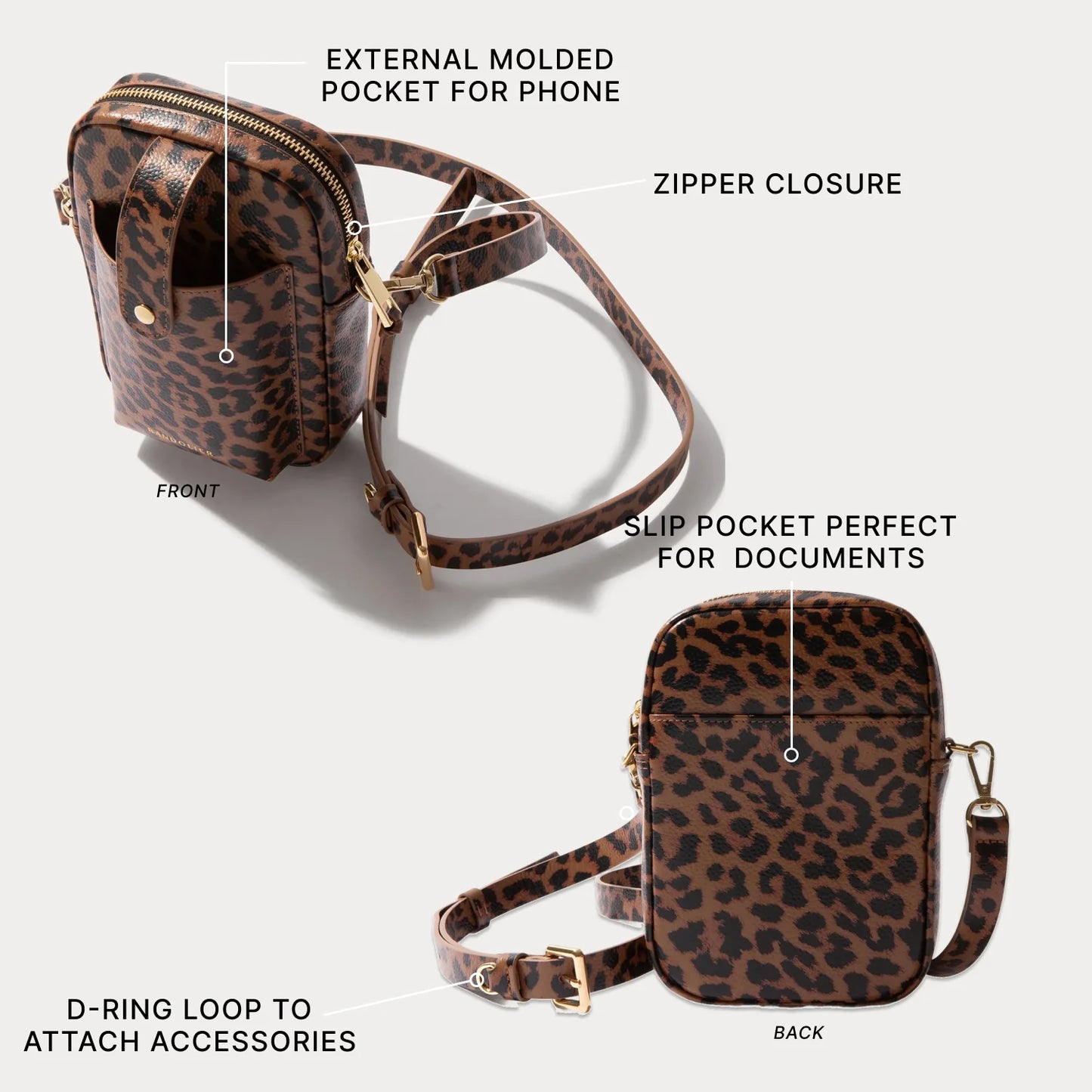 Dillon Bag - Leopard/Gold