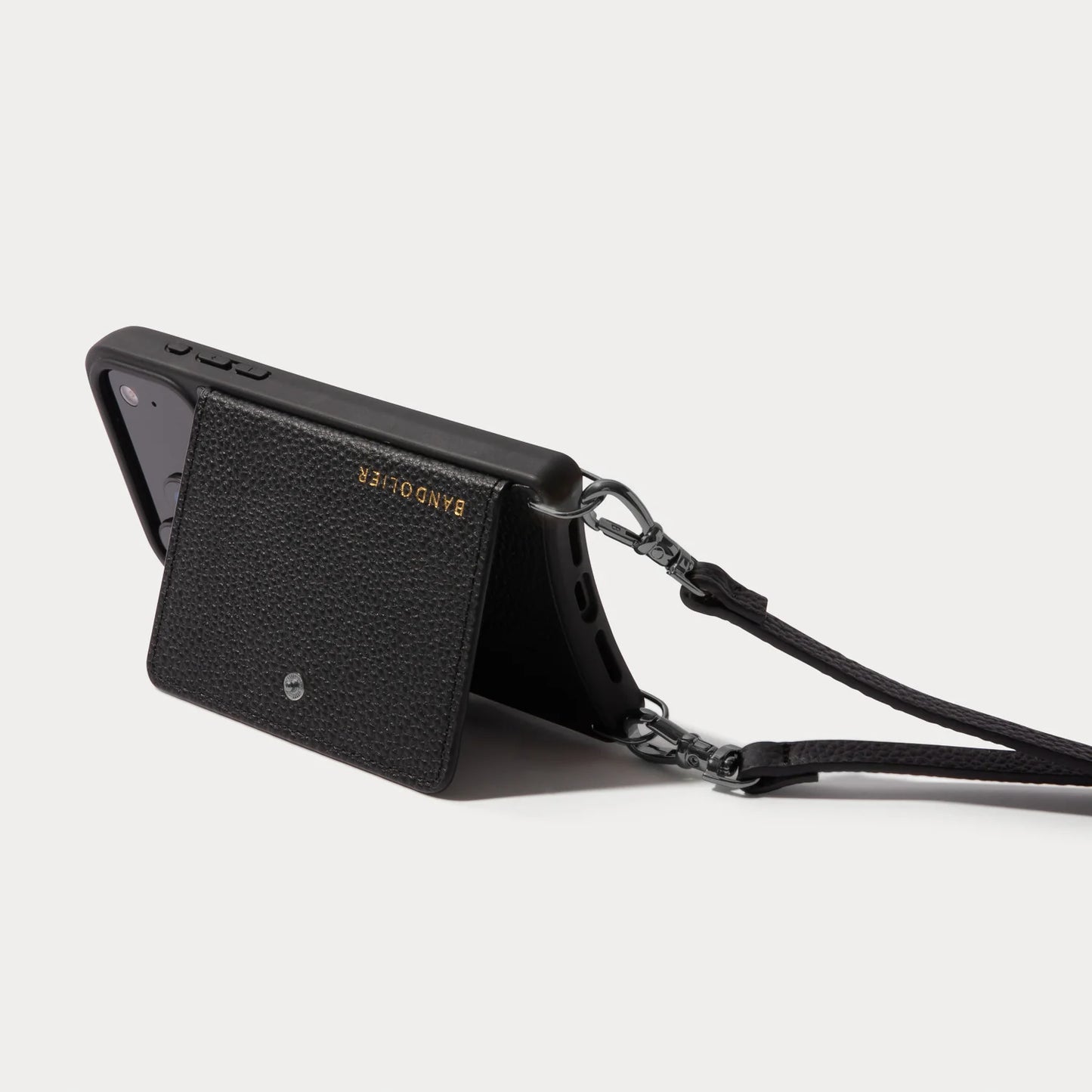 Mila MagSafe Charging Crossbody Bandolier - Black/Pewter