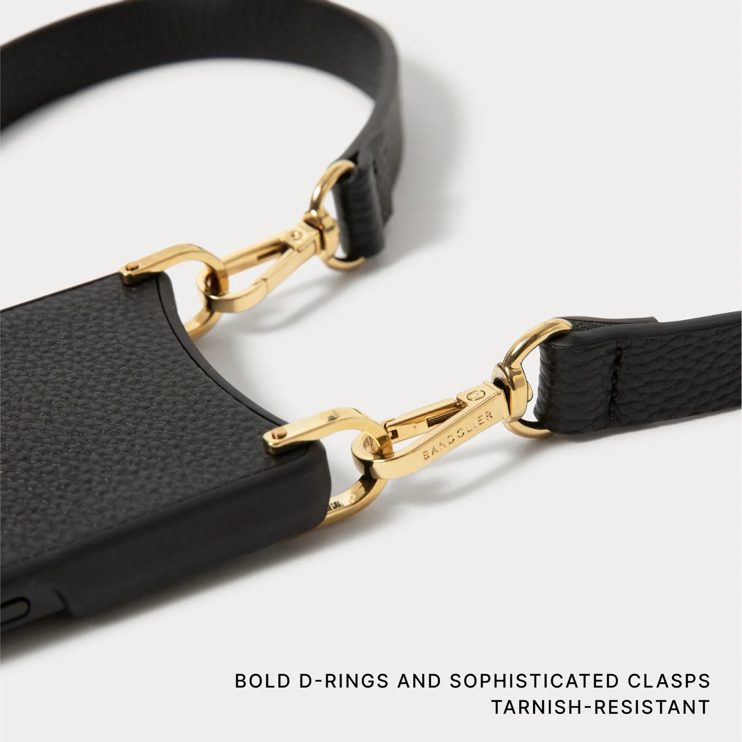 Remi Magnet Wallet Crossbody Phone Case - Black/Gold