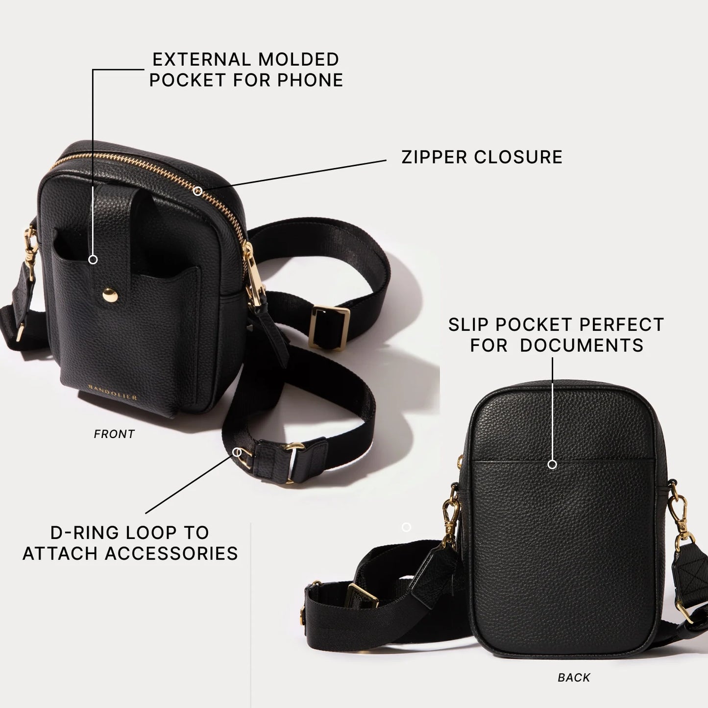 Dillon Bag - Black/Gold