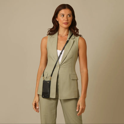 Emma Pebble Leather Crossbody Bandolier