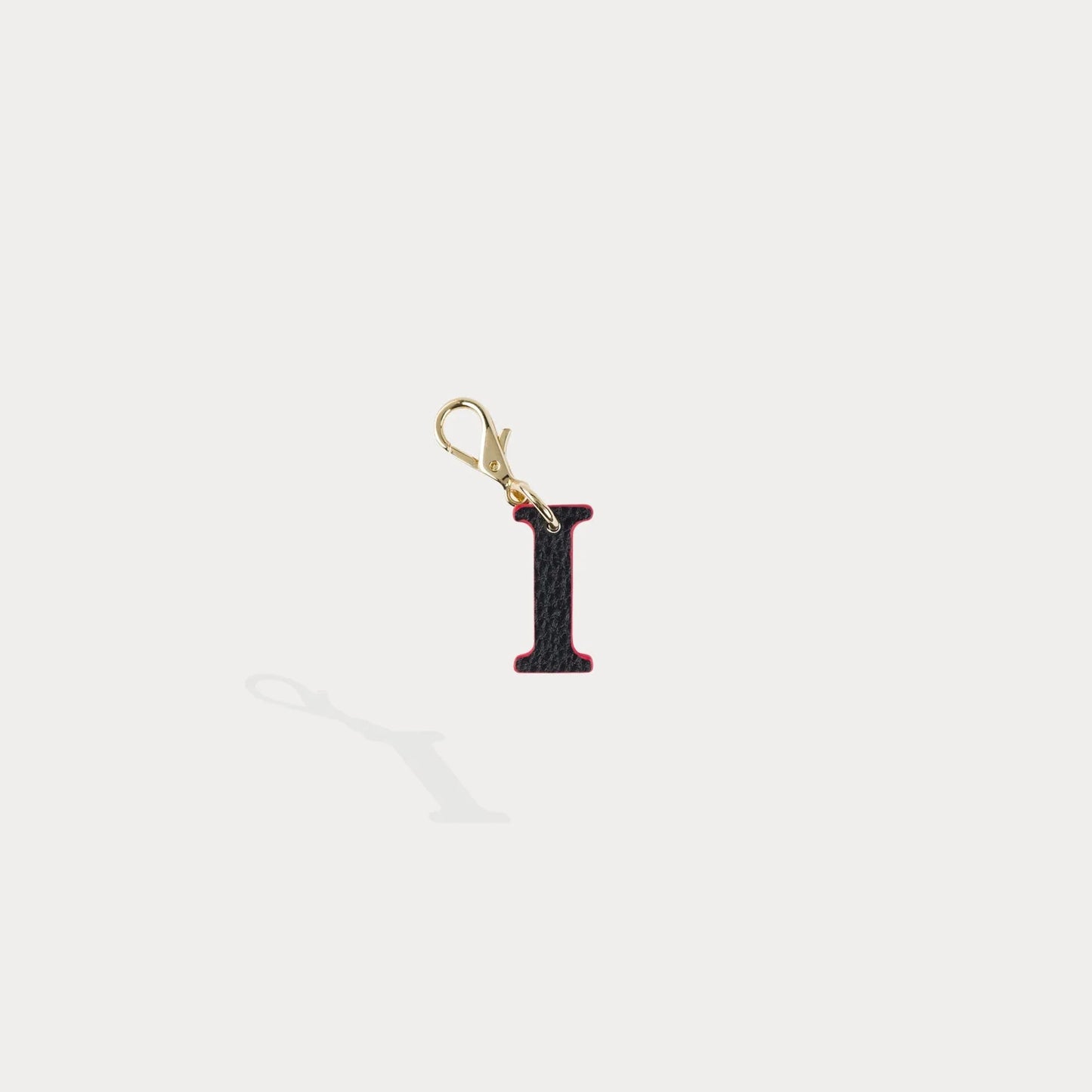 Dye Cut Initial Charm - Black/Classic Red/Gold