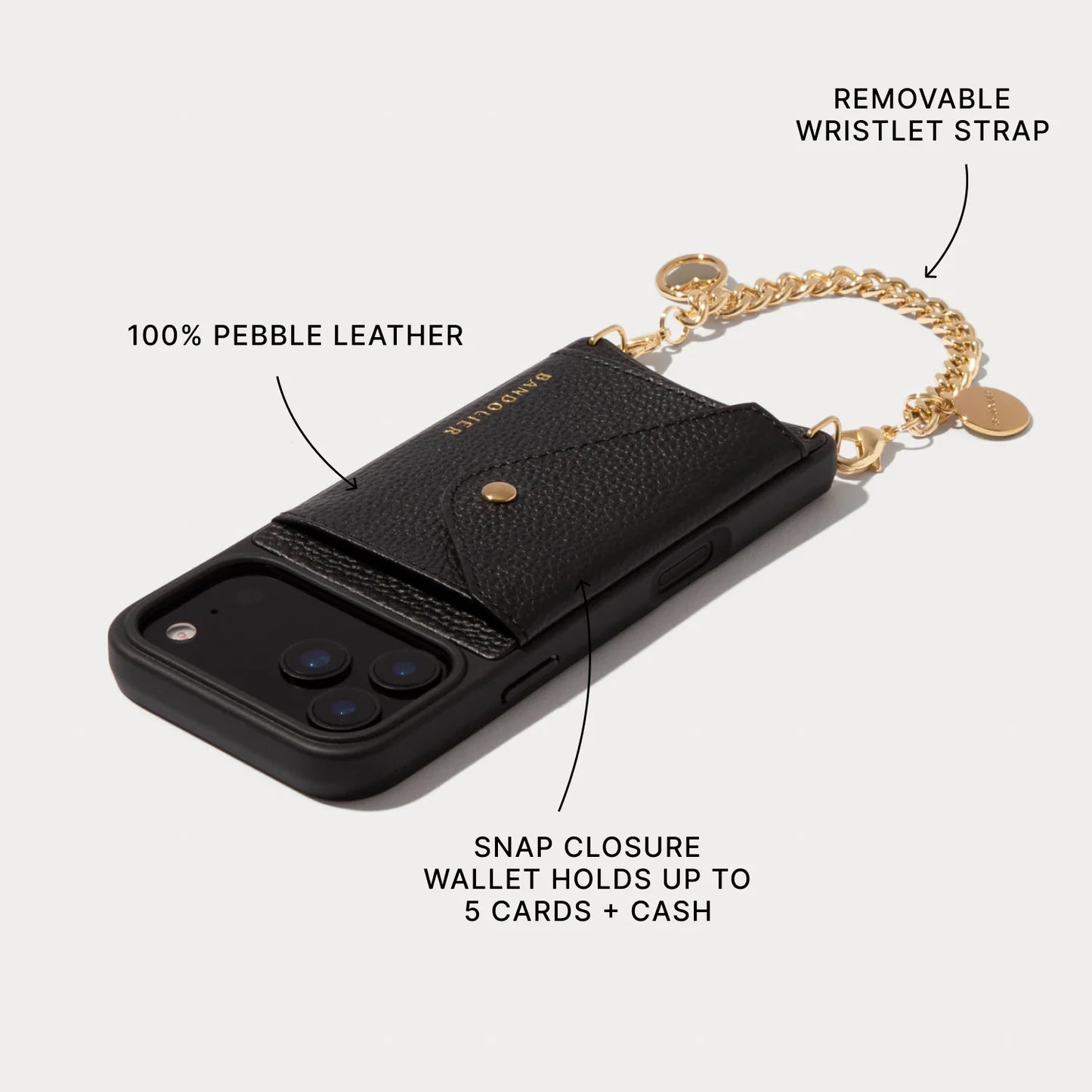 Maya Pouch Set - Black/Gold