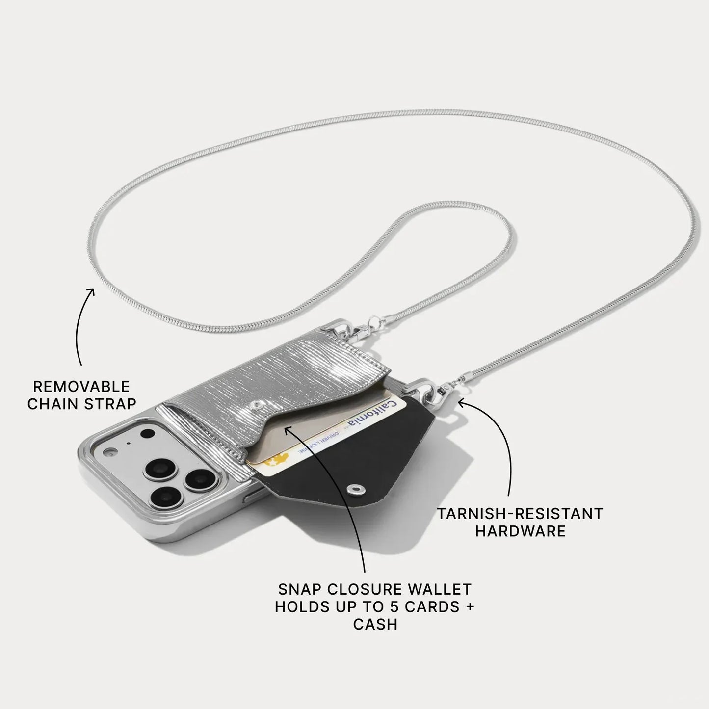 Gia Chrome Crossbody Phone Case
