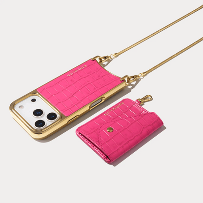 Remi Chain Chrome Magnet Wallet Crossbody Phone Case