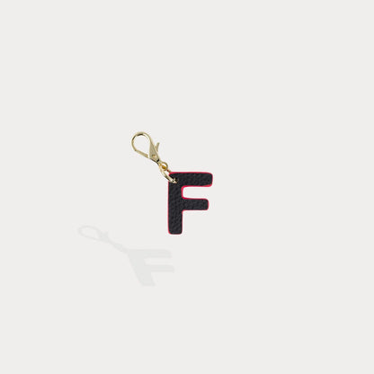 Dye Cut Initial Charm - Black/Classic Red/Gold