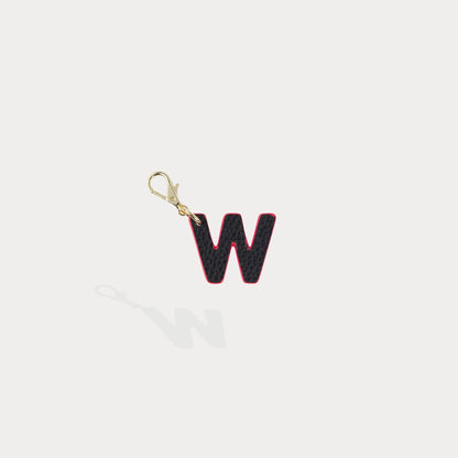 Dye Cut Initial Charm - Black/Classic Red/Gold