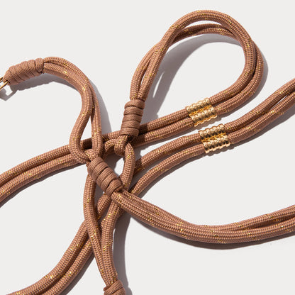 Layla Rope Strap - Tan/Gold