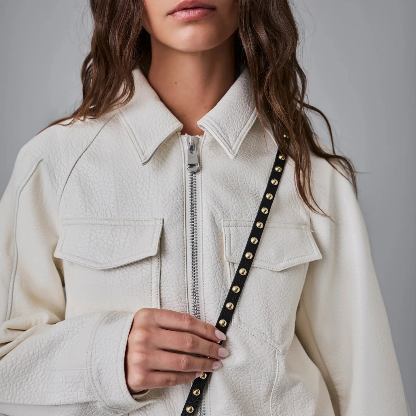 Annie Pebble Leather Crossbody Bandolier