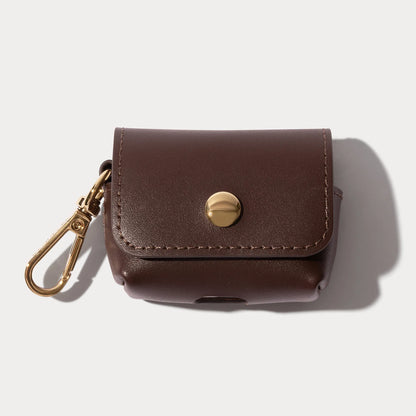 Avery AirPods Clip-On Pouch - Espresso Brown/Gold