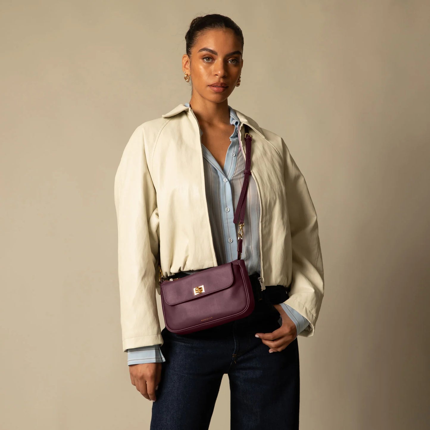 Taylor Bag - Wine/Gold
