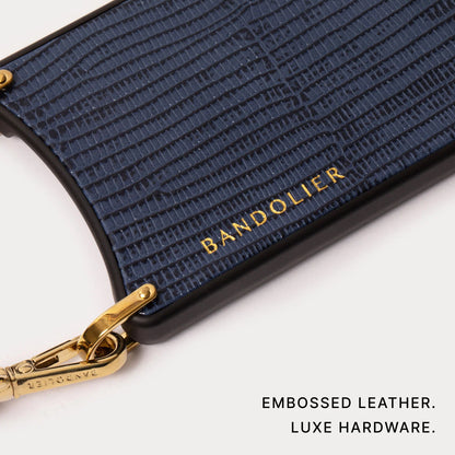 Remi Magnet Wallet Crossbody Phone Case - Indigo/Gold