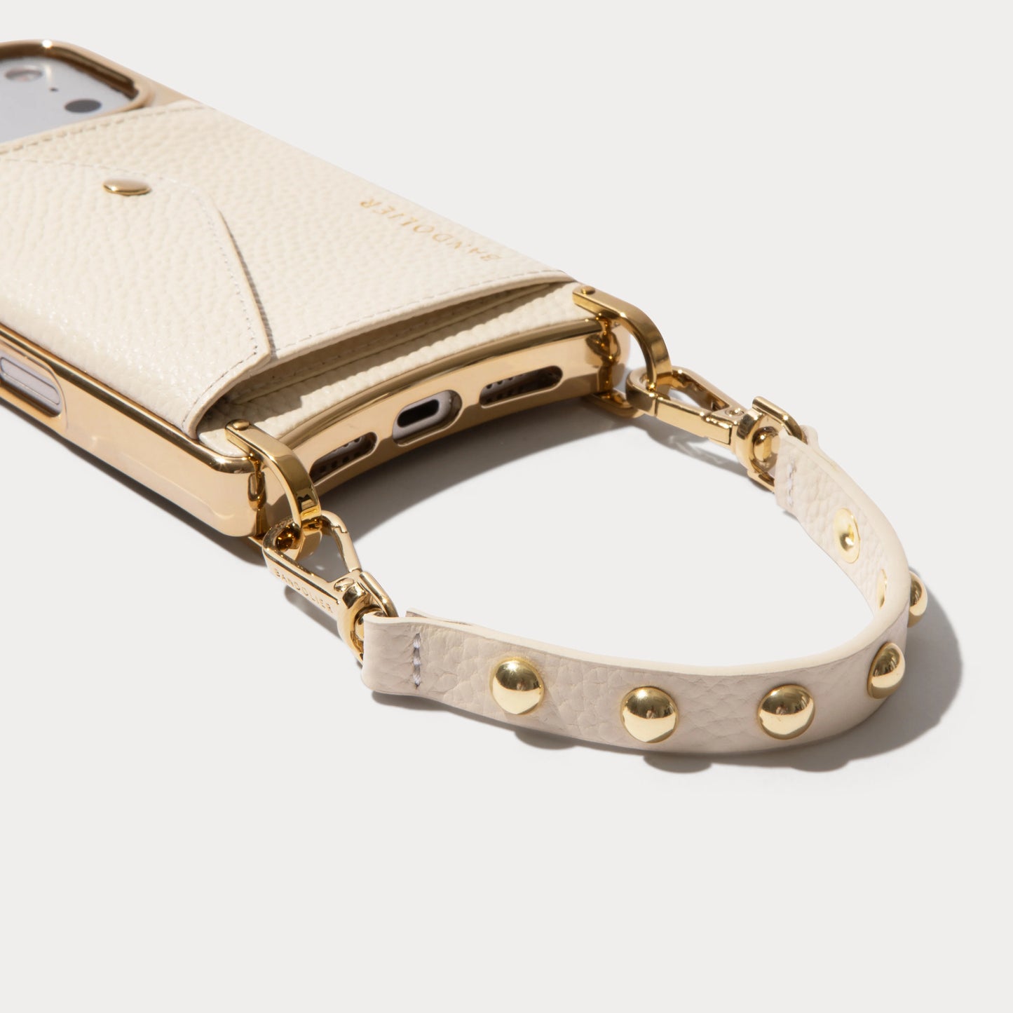 Annie Wristlet - Ivory/Gold