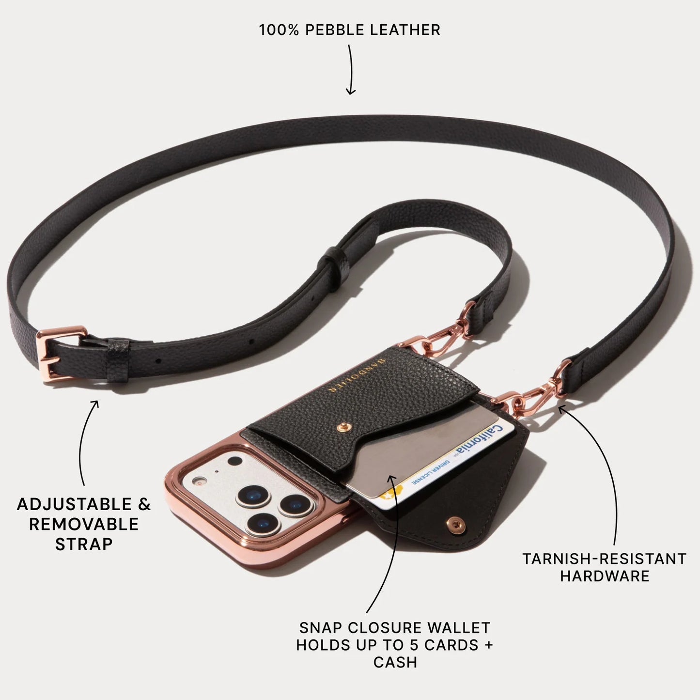 Hailey Chrome Crossbody Phone Case