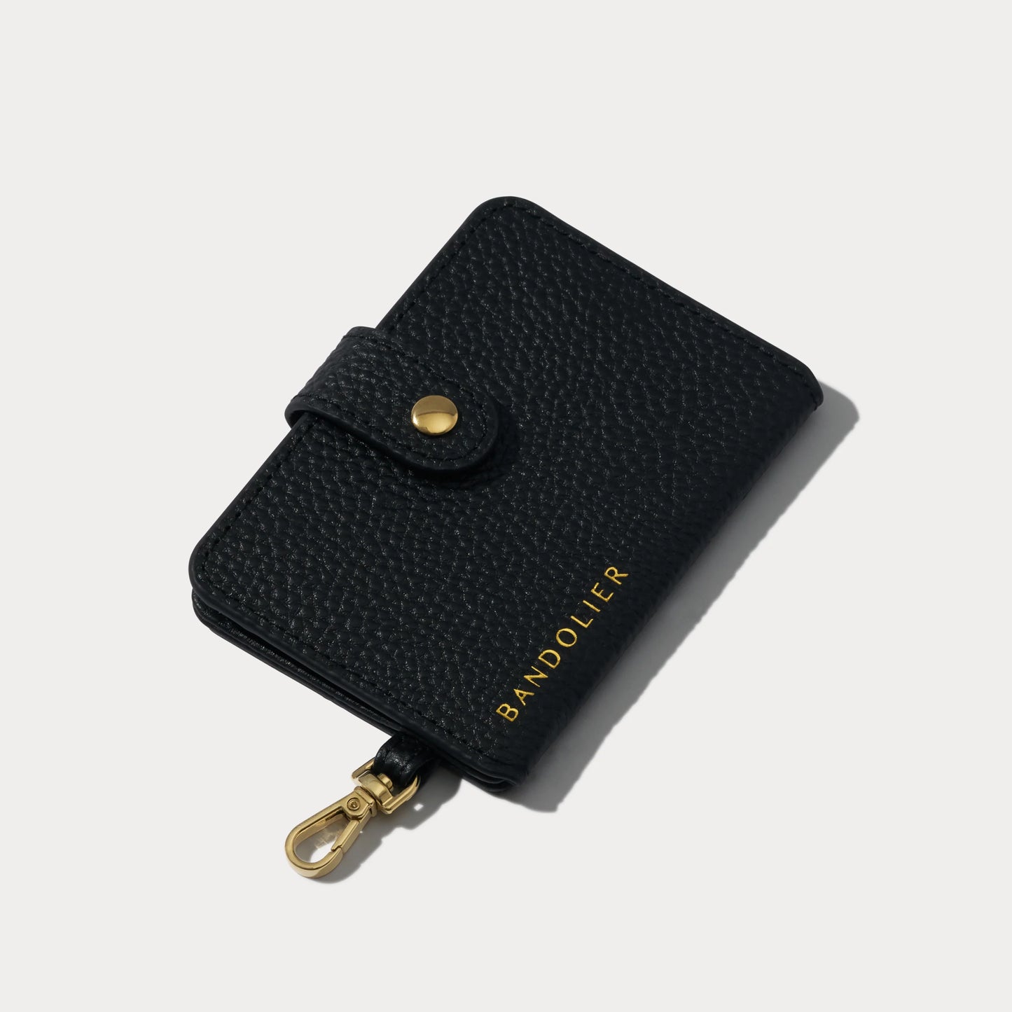 Add-On Sleek Mirror Magnet Wallet - Black/Gold