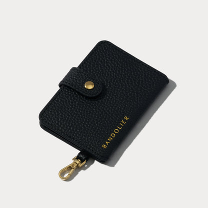Add-On Sleek Mirror Magnet Wallet - Black/Gold