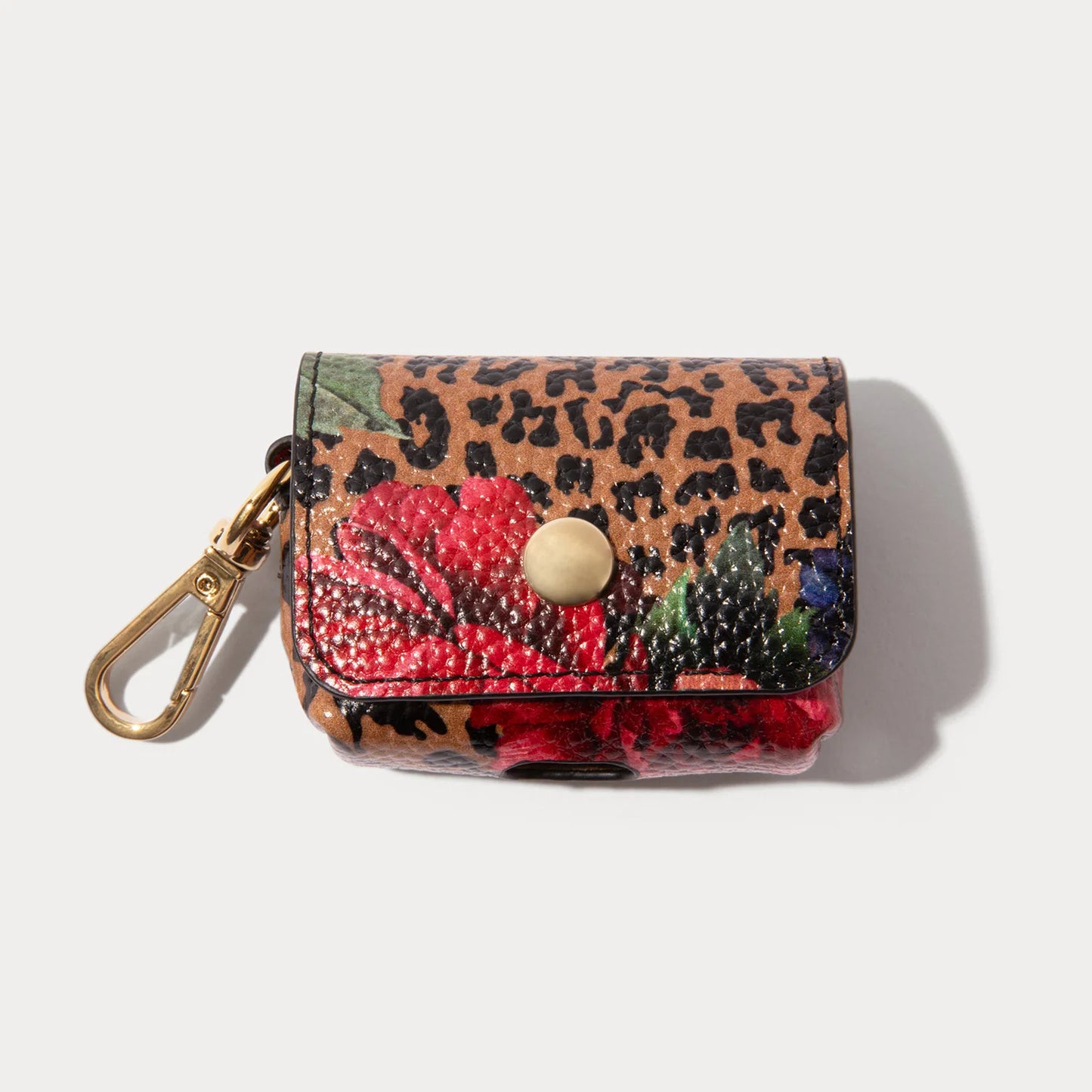 Avery AirPod Clip-On Pouch - Ceci Dark  FloralCheetah/Gold